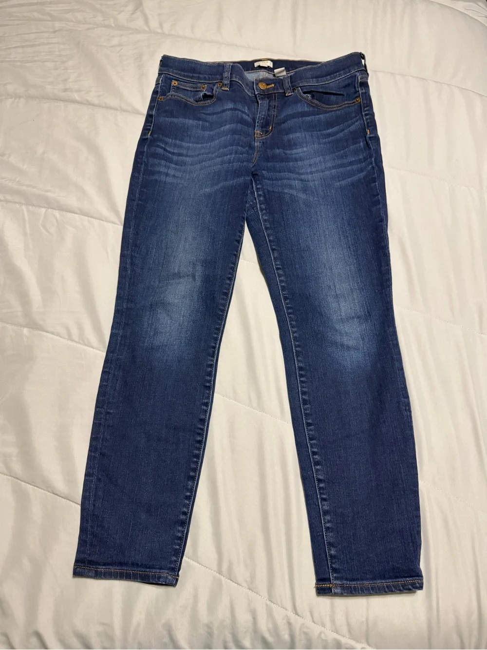 J. Crew Indigo Stretch Skinny Jeans - Dark Blue Wash